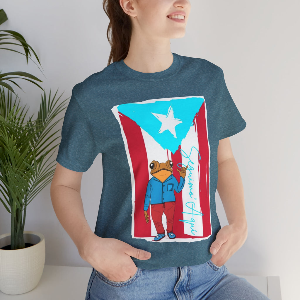 Puerto Rican Coqui Flag T‑Shirt  Boricua Pride Tee