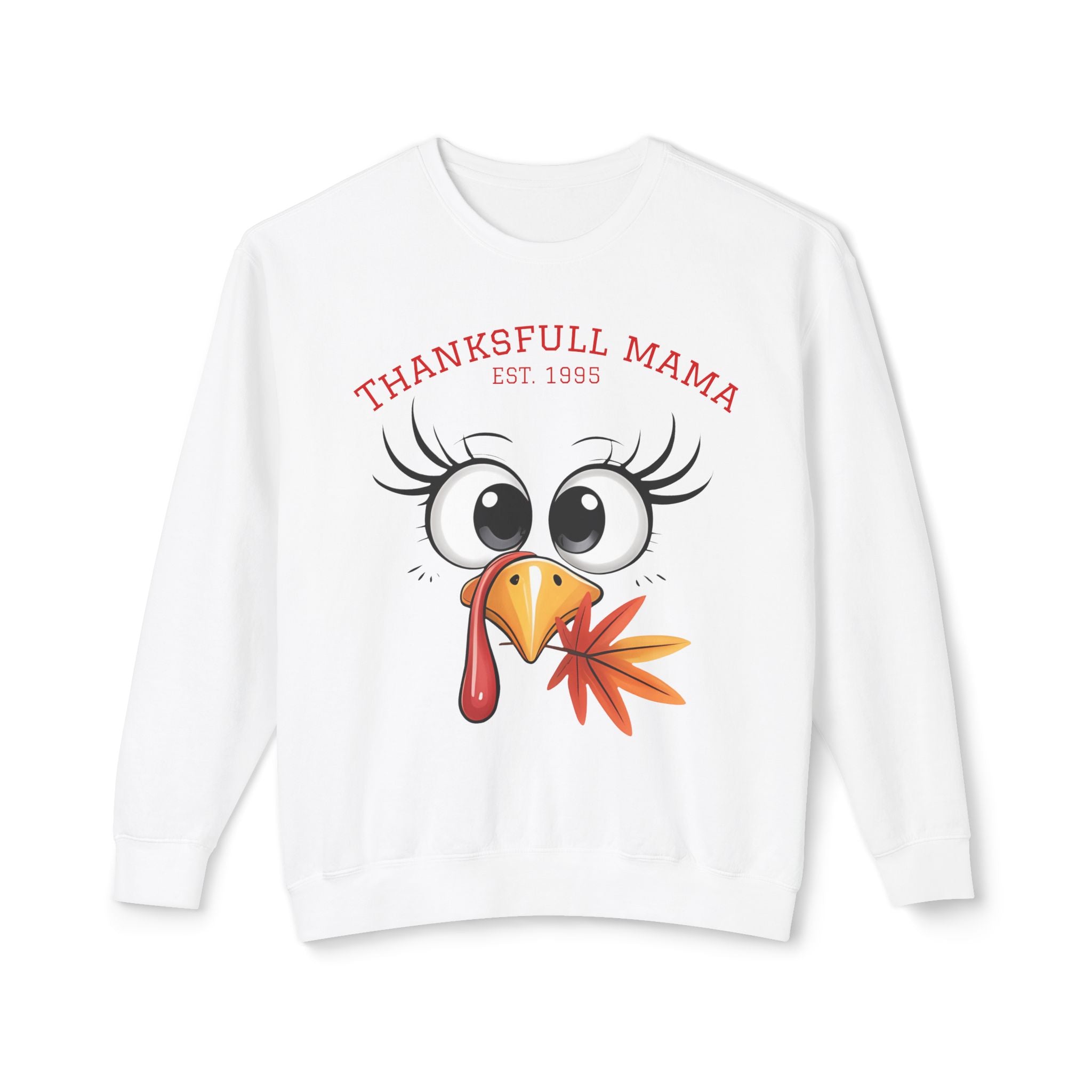 Thanksgiving Mama Sweatshirt  Cute Turkey Face "Thanksgfull Mama" Fall Pullover Fall T-Shirts and Sweatshirts Collection