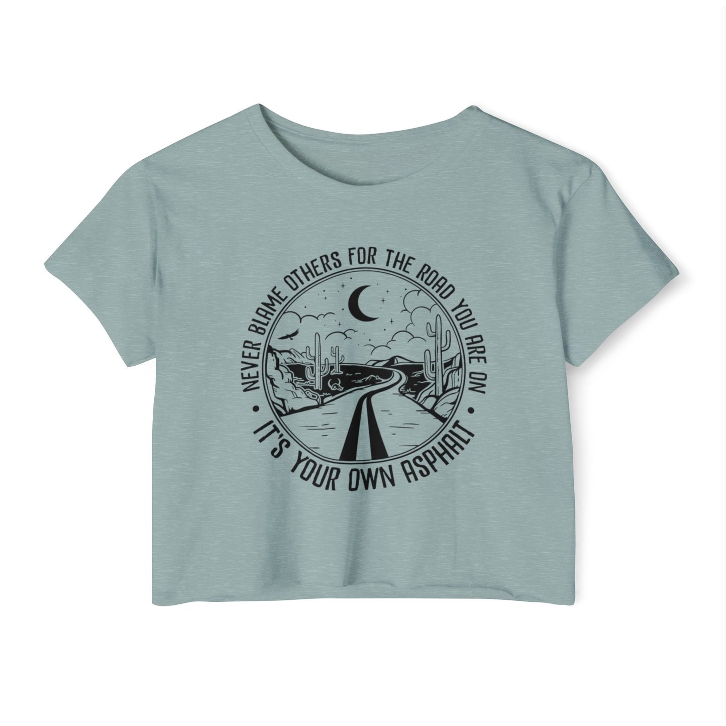 Desert Dream Crop Top - Women's Festival Tee, Boho Style Shirt, Inspirational Graphic Top, Summer Outfit, Road Trip Apparel