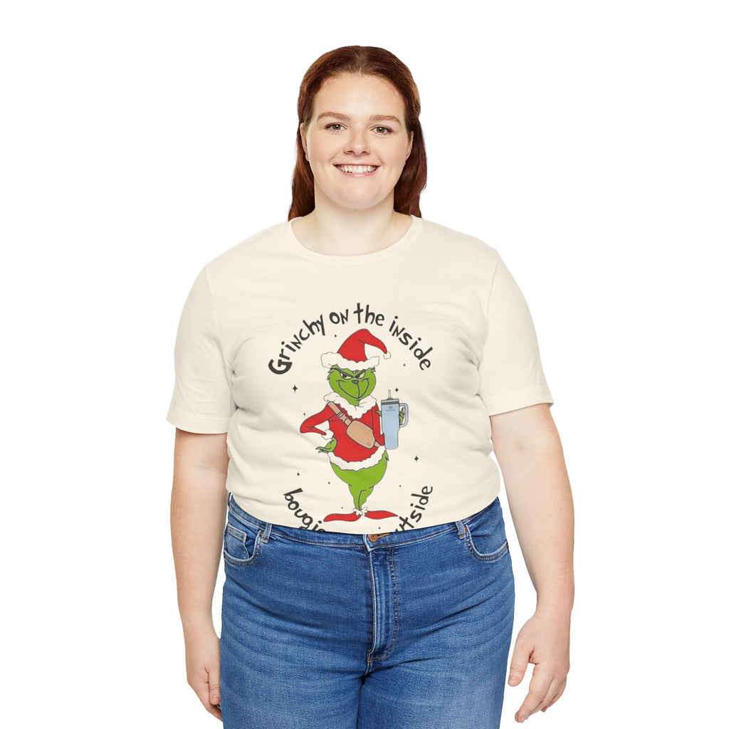 Grinch-Inspired Holiday Tee: 'Grinchy on the Inside, Boogie on the Outside'