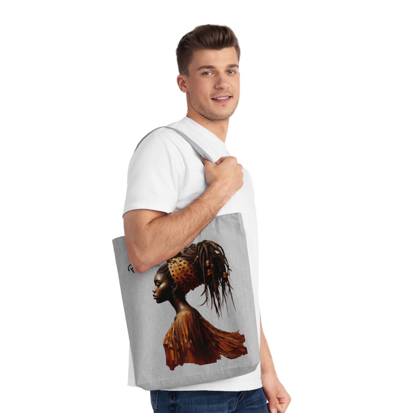 Empowerment & Progress Over Perfection, Eco-Friendly, Gift for Her, Fashionable Shopping Bag, Casual Tote