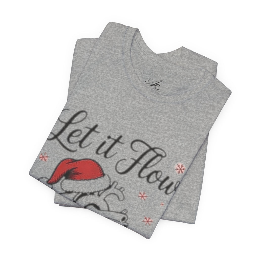 Let It Flow Heart Tee  Christmas Anatomical Heart Shirt
