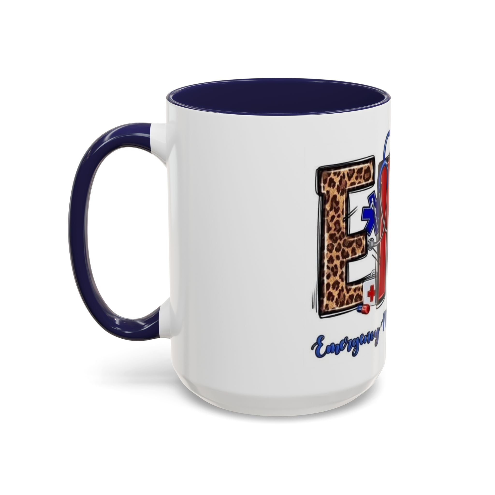 EMT Coffee Mug — Emergency Medical Technician Ambulance Stethoscope Design (11/15oz) Medical Christmas Mug