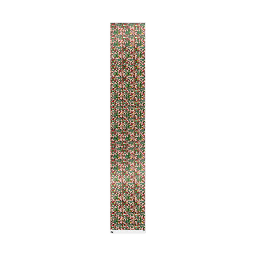 Christmas Cookie & Holly Wrapping Paper Roll — Festive Baking Pattern Gift Wrap