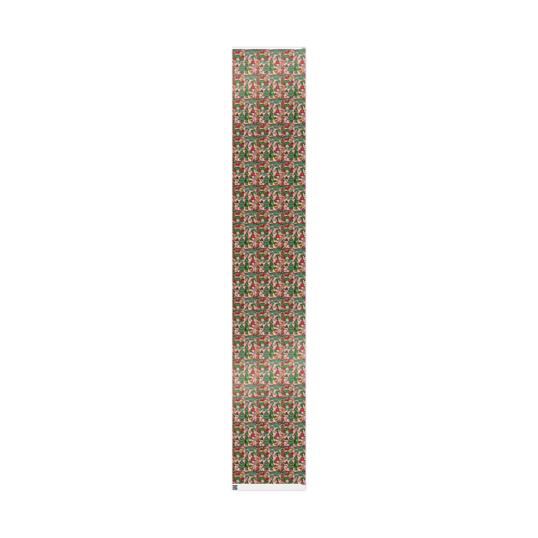 Christmas Cookie & Holly Wrapping Paper Roll — Festive Baking Pattern Gift Wrap