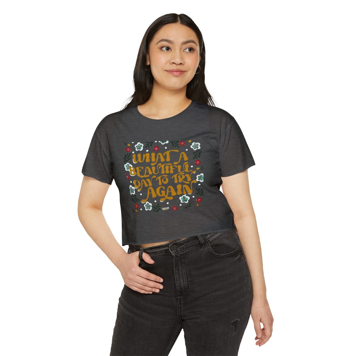 🧘‍♀️ Wear Your Peace. Women's Festival Crop Top, Boho Chic Summer Top, Loose Festival Shirt, Inspirational Quote Tee, Eco-Friendly Crop Tee