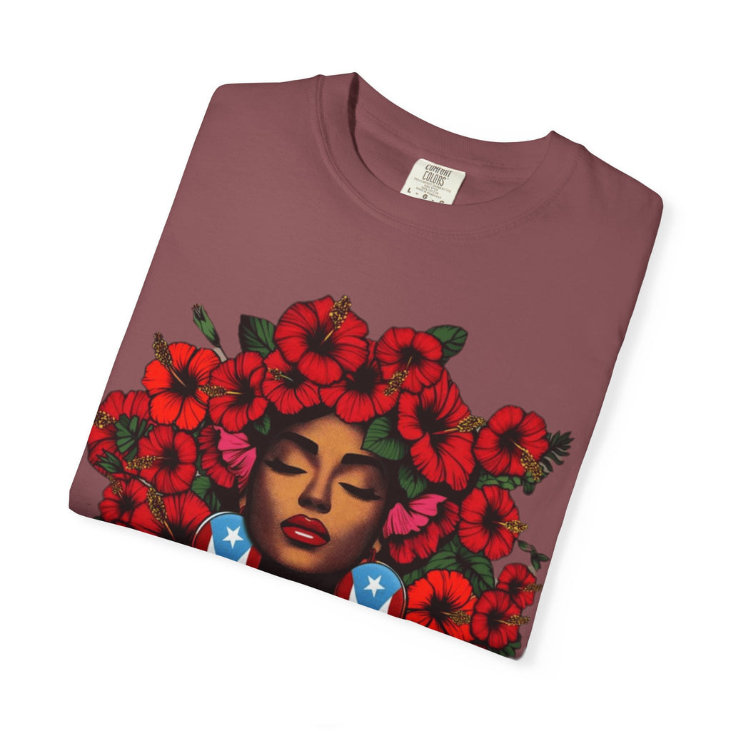 Puerto Rico Navidades T-Shirt — "La Jíbaraza" Floral Puerto Rican Pride Tee