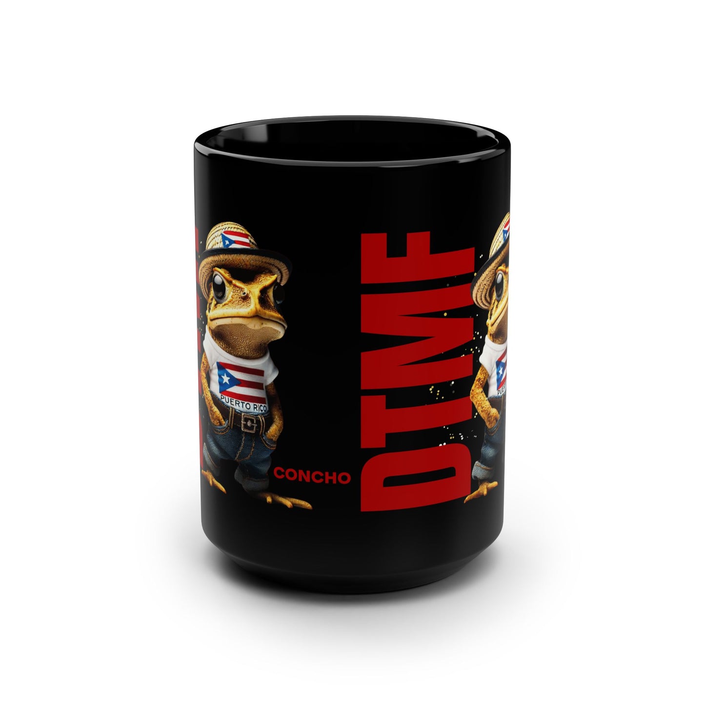 Puerto Rican Heritage Mugs with Unique Designs Black Mug, 15oz
