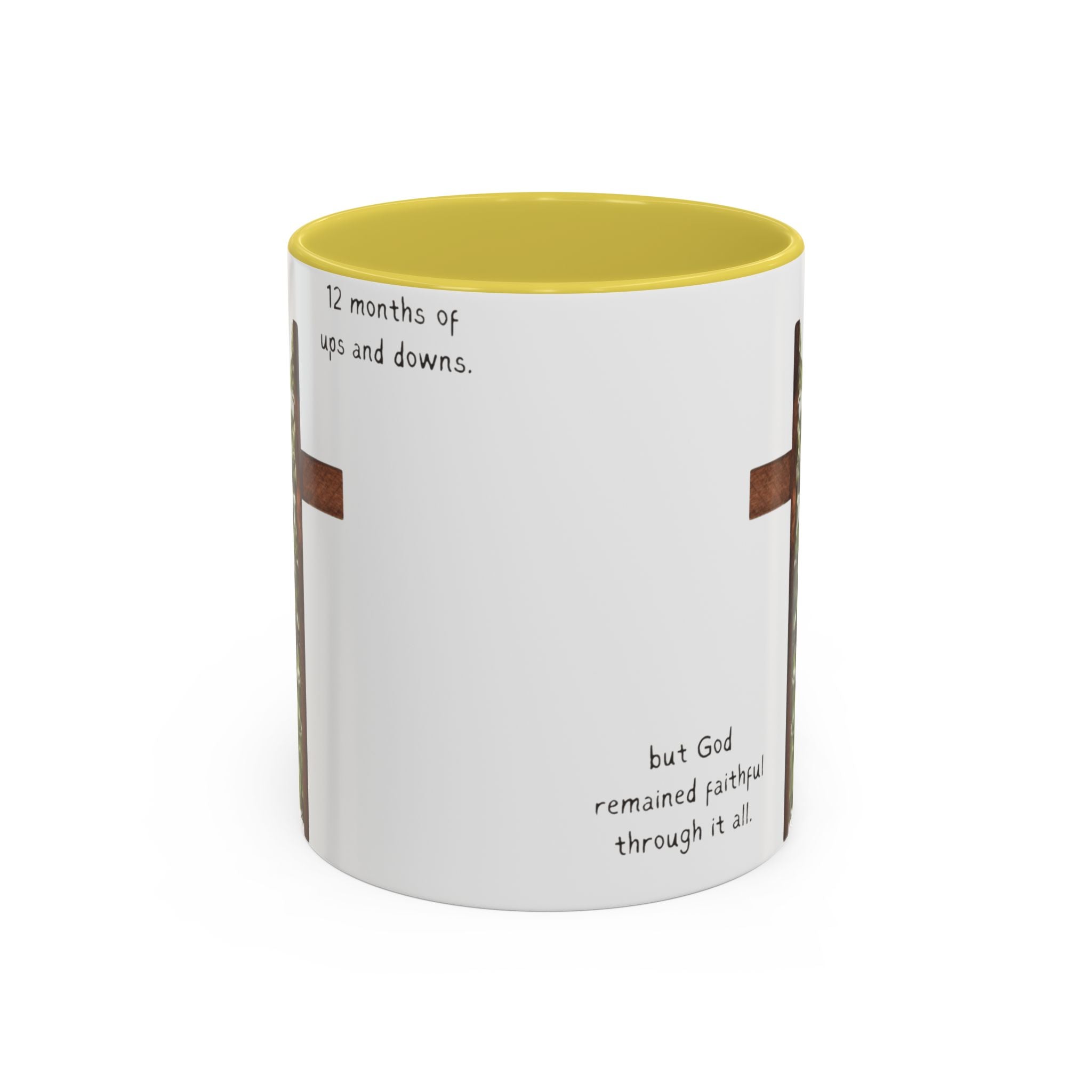 Christian Cross & Pine Tree Mug — Faith Reminder Coffee Cup (11oz/15oz)