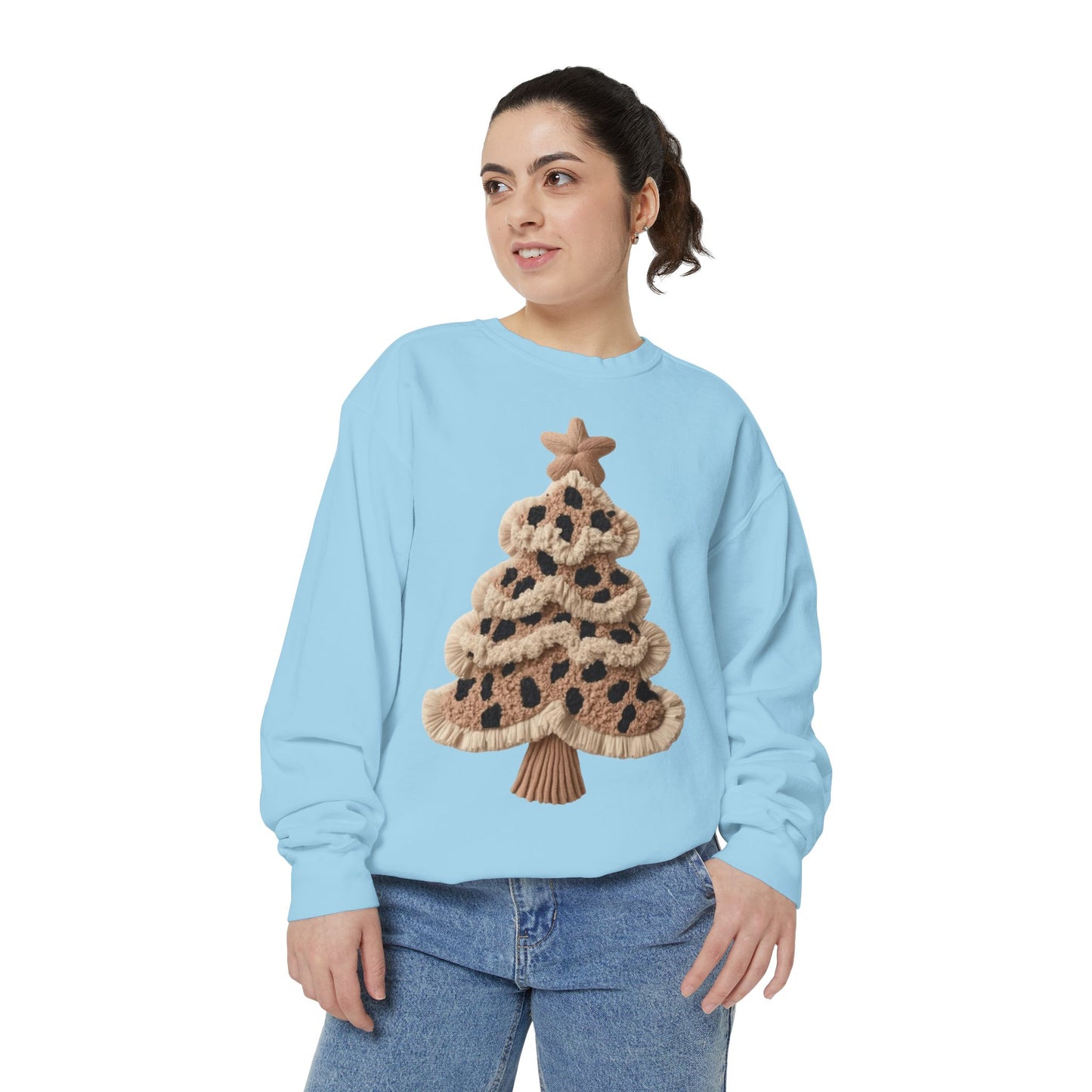 Leopard Knit Christmas Tree Sweatshirt unique festive designs and joyful