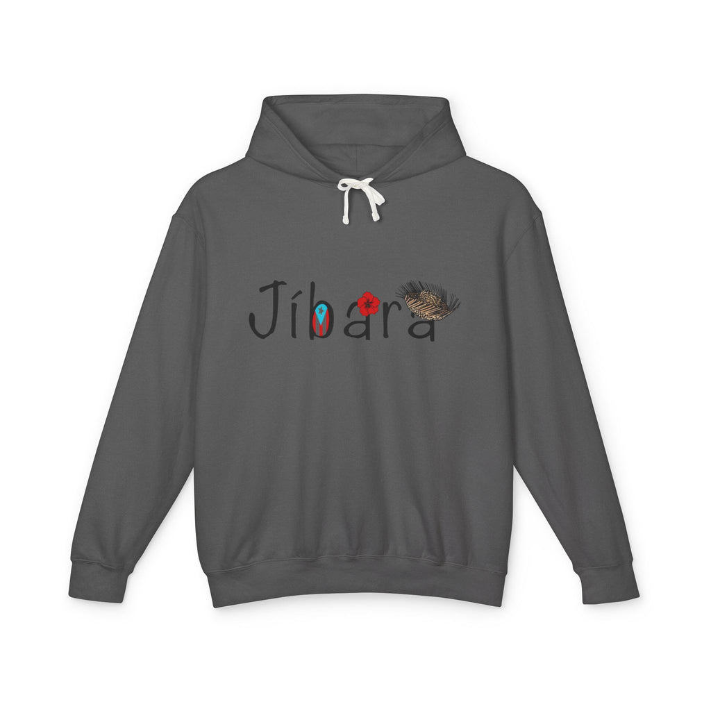 Jíbara Hoodie — Puerto Rican Heart Flag Lightweight Hooded Sweatshirt