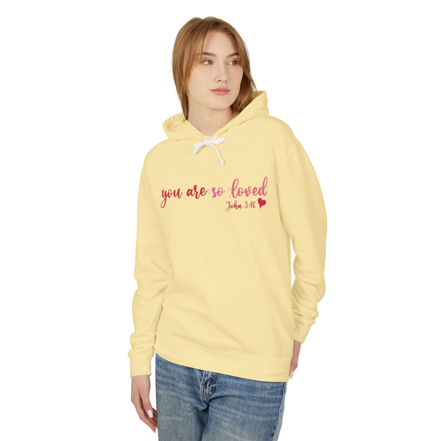 Mama Hoodie "You Are So Loved" — Christian Mama Lightweight Hooded Sweatshirt