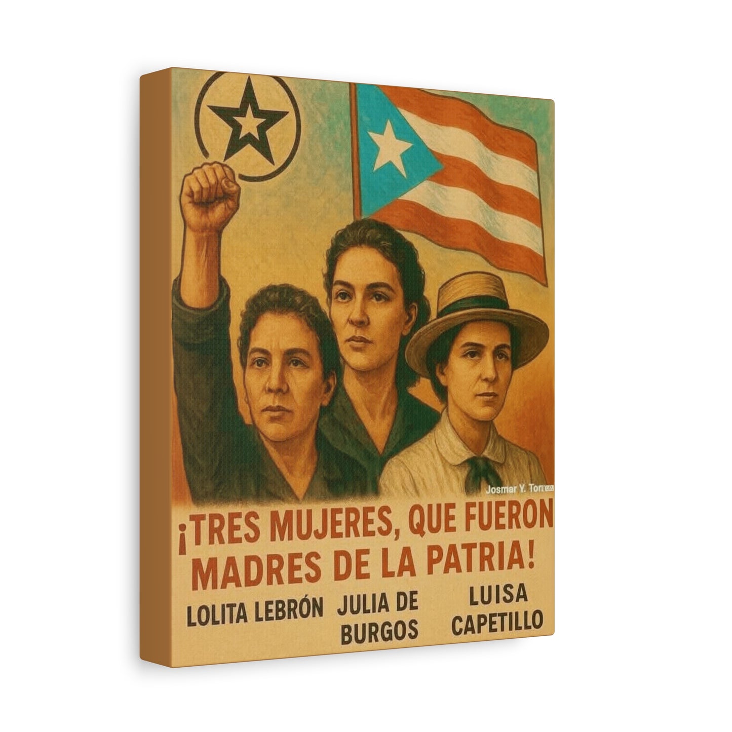 Inspirational Puerto Rican Women Canvas Wall Art, Feminist Gift, Activism Decor, Home Office Wall Art, Puerto Rico Pride