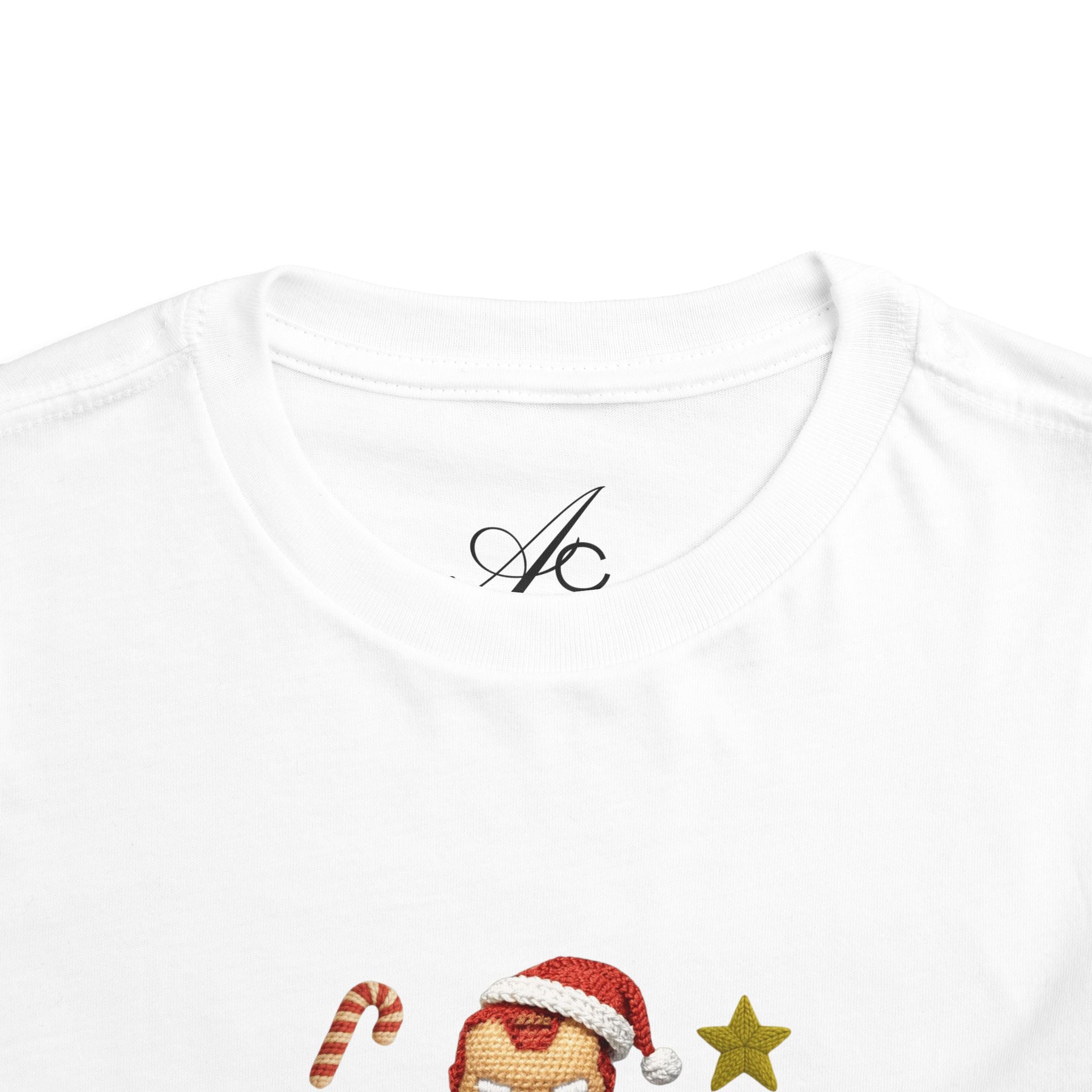 Toddler Tee  Cute Stacked Superhero Christmas Pile christmas kids collection