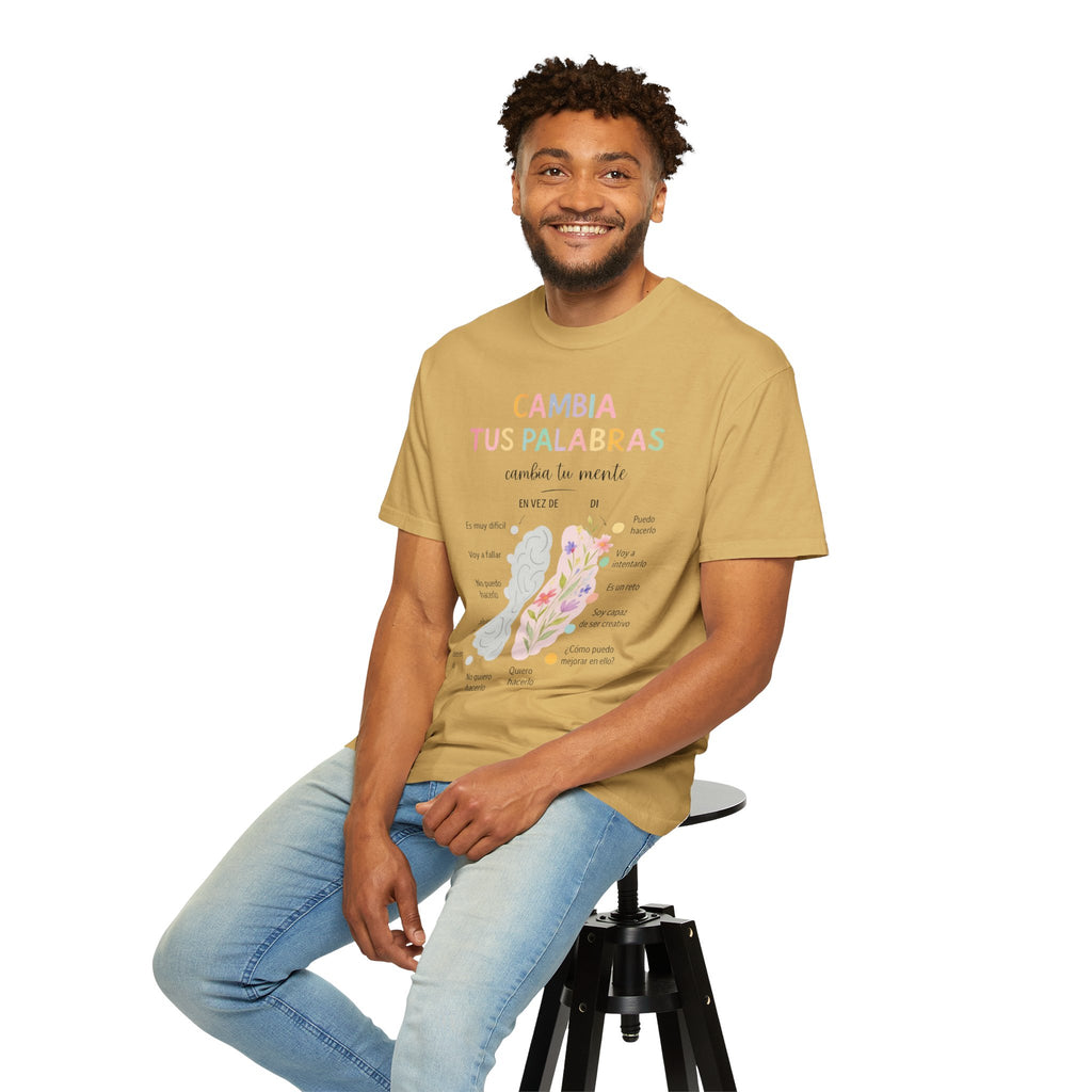 Cambia Tus Palabras Floral Positivity T-Shirt