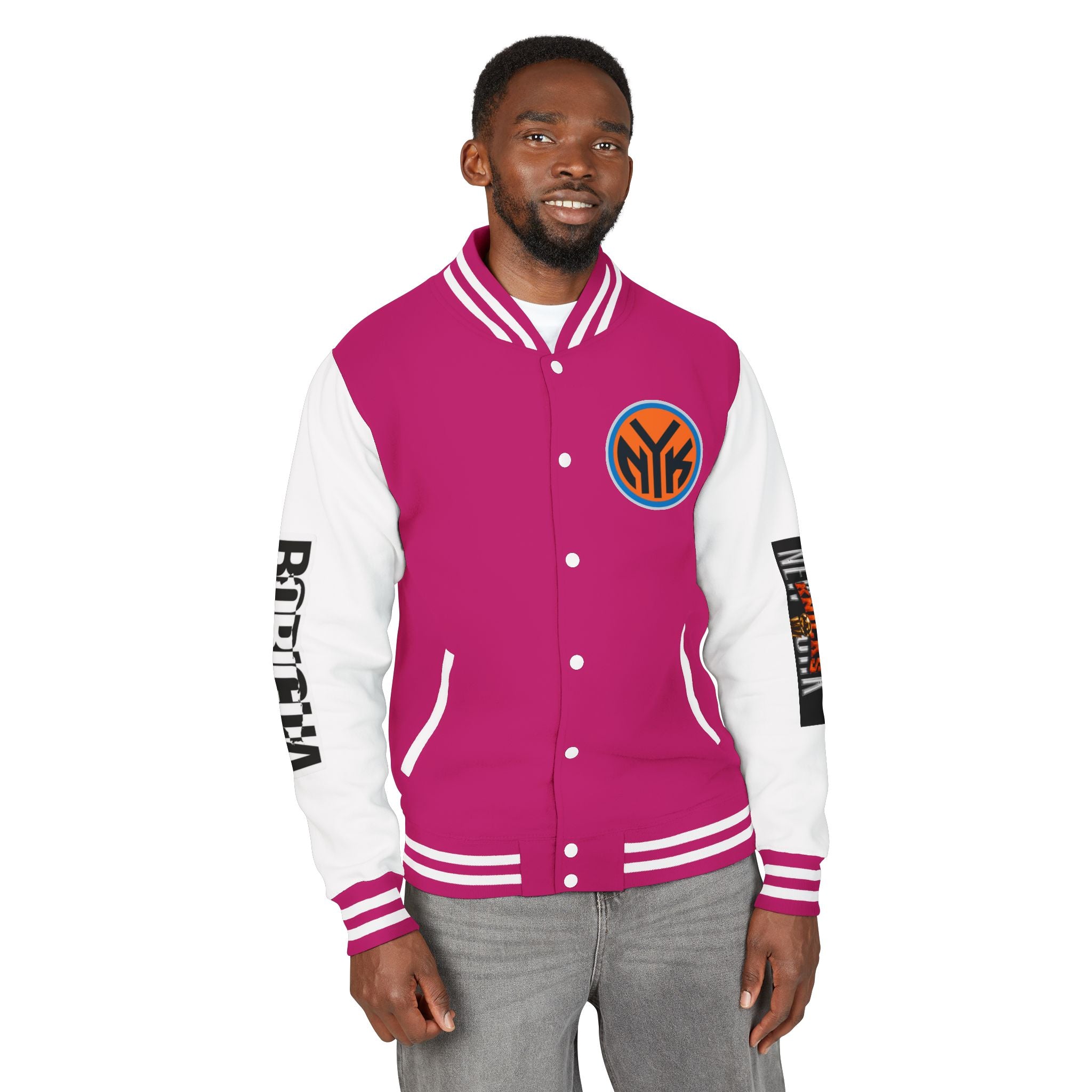 Basketball-Inspired Letterman Jacket — Men's Retro Varsity Sports Jacket Jose AlvarTribute Varsity Jacket