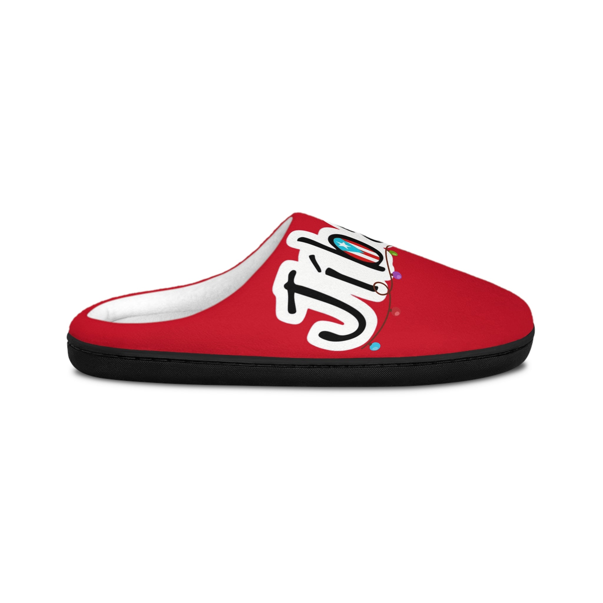 Boricua Jibara Christmas  Women's Indoor Slippers — 'Jingle' Holiday Cozy Slip-Ons