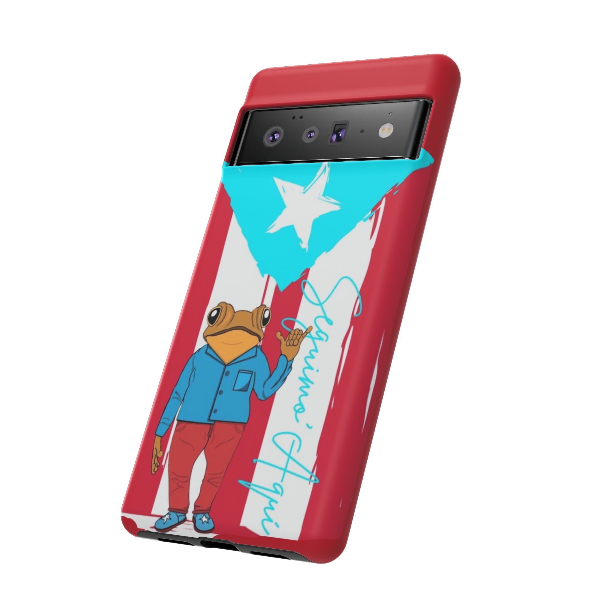 Puerto Rican Flag Frog Design ("Señorita Hops")Phone Case Isla del Encanto Phone Case – Puerto Rican Style