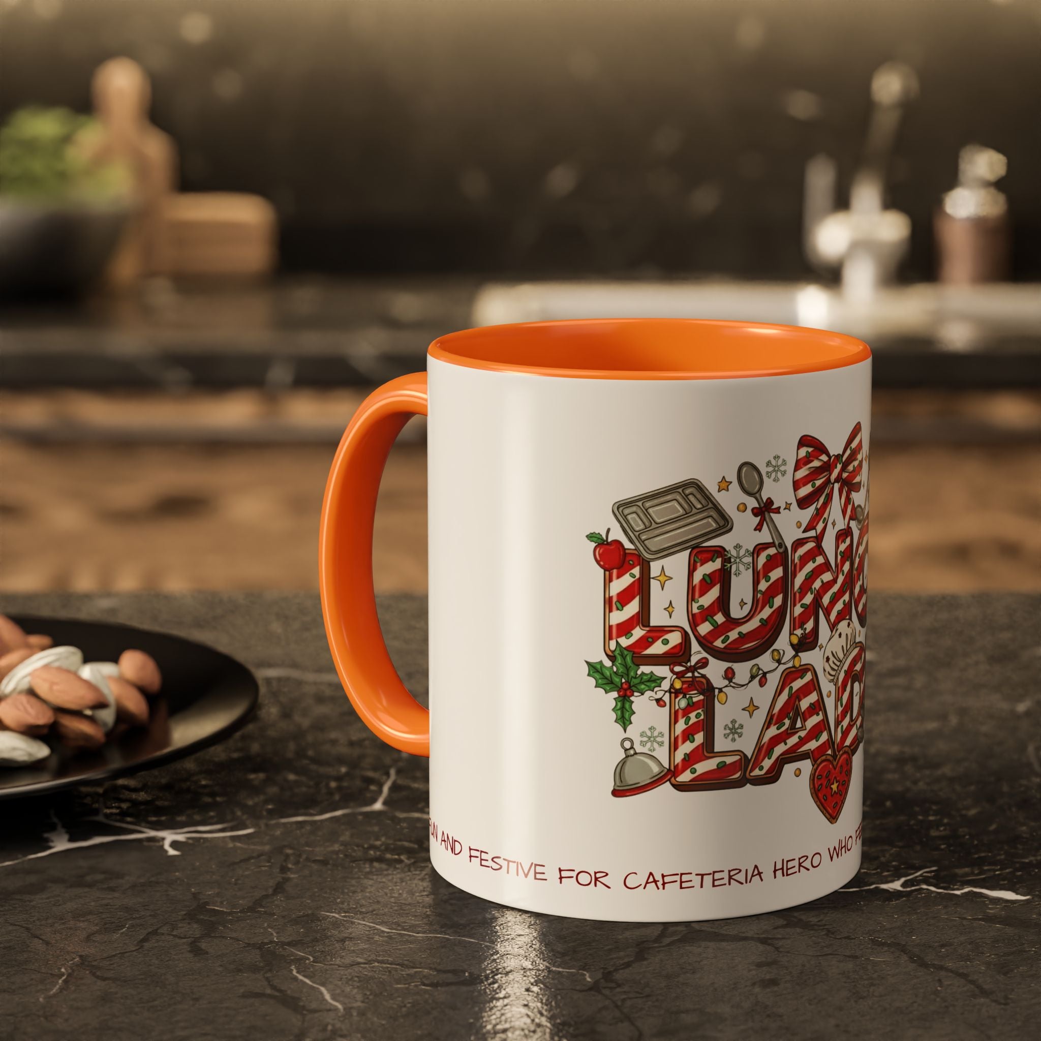 Lunch Lady Mug "Cafeteria Hero Who Feeds the Whole School With Love" | 11oz/15oz Gift  School Staff Christmas Mug Collection