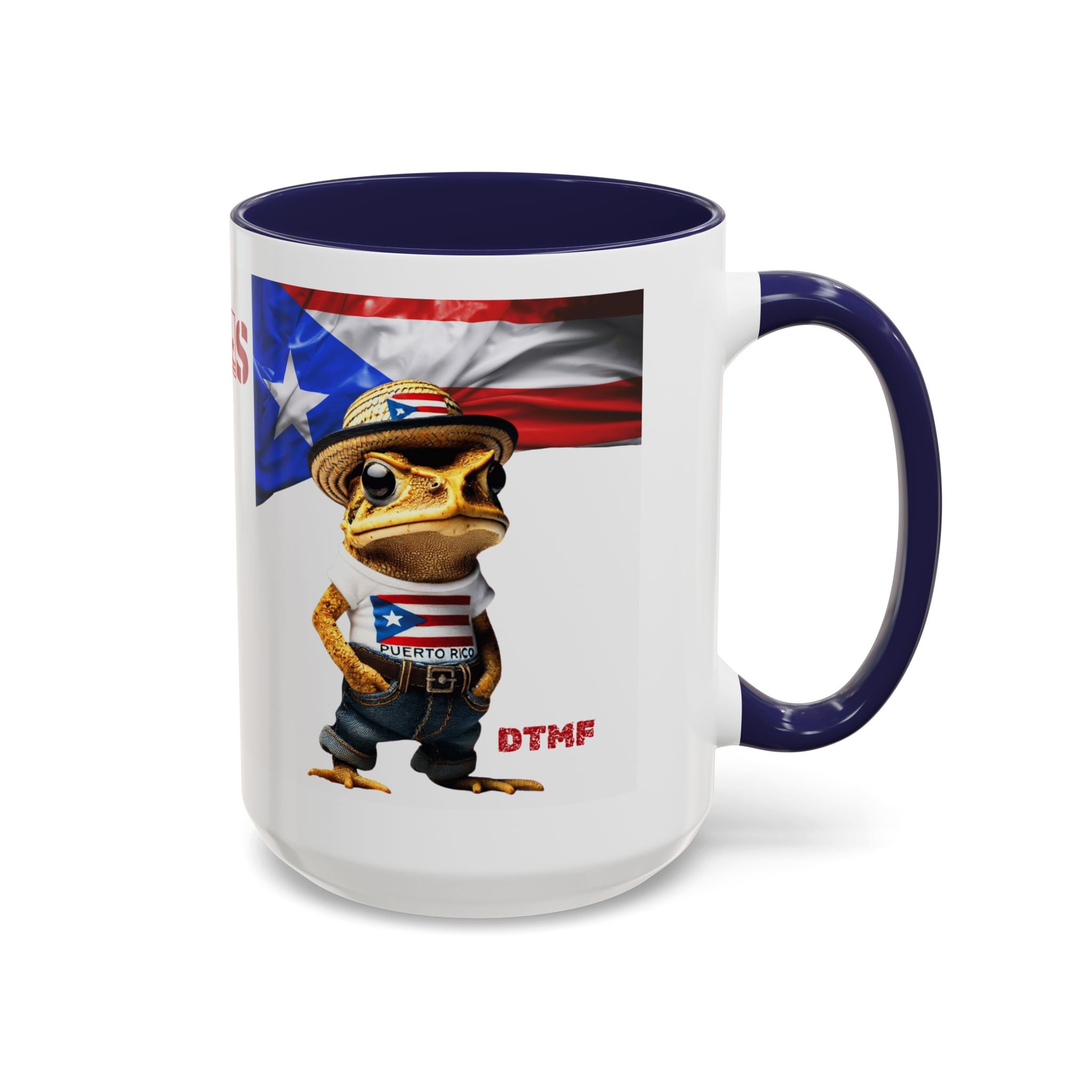Puerto Rican Frog Character Coffee Mug - Fun Accent Mug for Coffee Lovers