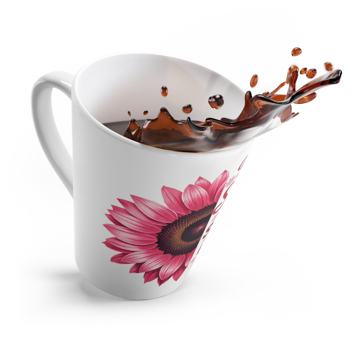 Cancer Survivor Mug Strong WarriorMindset Sunflower Latte Mug - Inspirational Coffee Cup for Motivational Moments