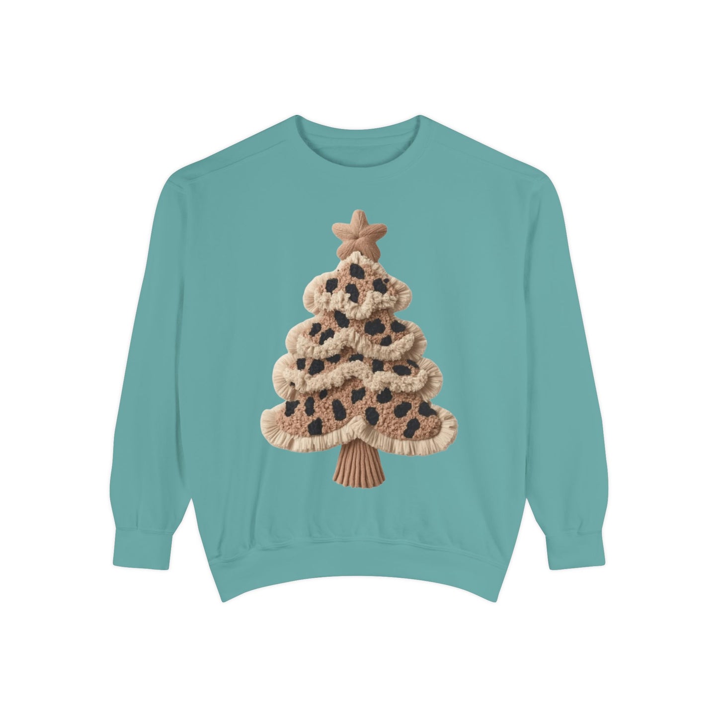 Leopard Knit Christmas Tree Sweatshirt unique festive designs and joyful