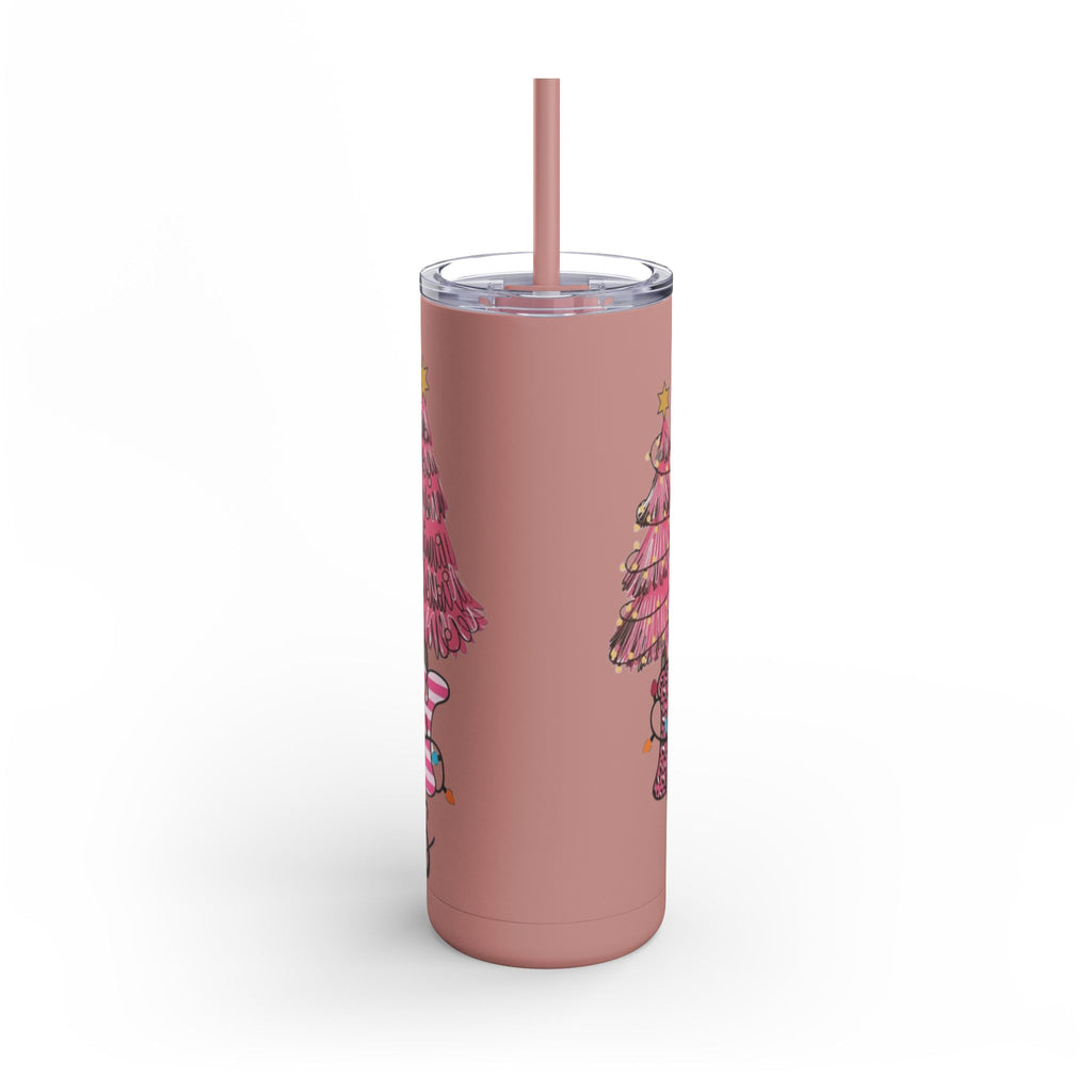 Christmas Tree Tumbler - 20oz Skinny Matte Drinkware Christmas gift mug