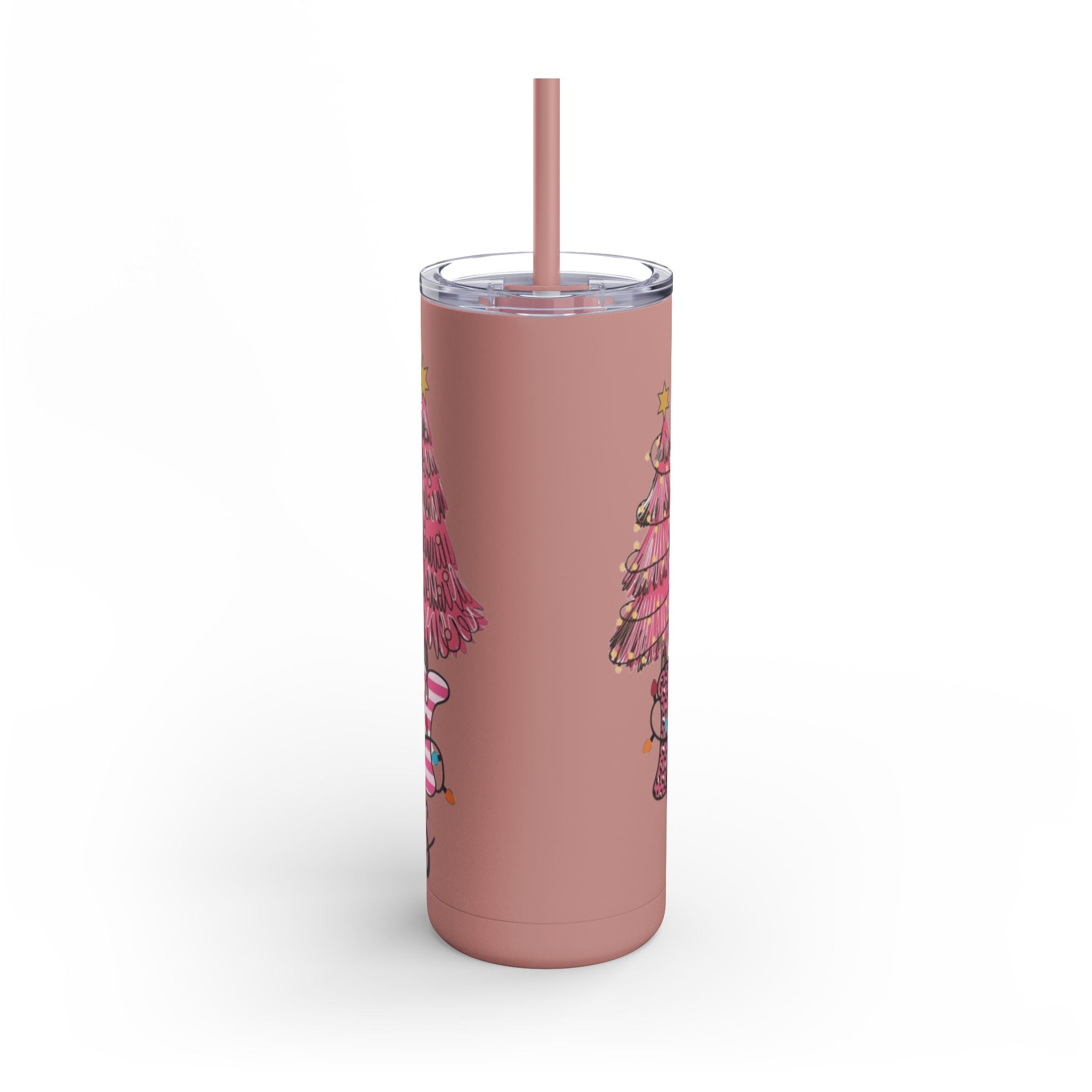 Christmas Tree Tumbler - 20oz Skinny Matte Drinkware Christmas gift mug