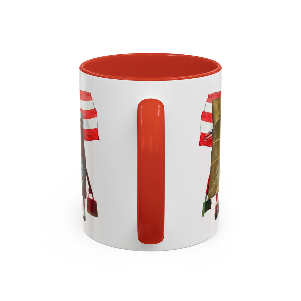 Puerto Rican Flag Ketchup & Pasteles Coffee Mug — Funny Food Friends Accent Mug (11/15oz)
