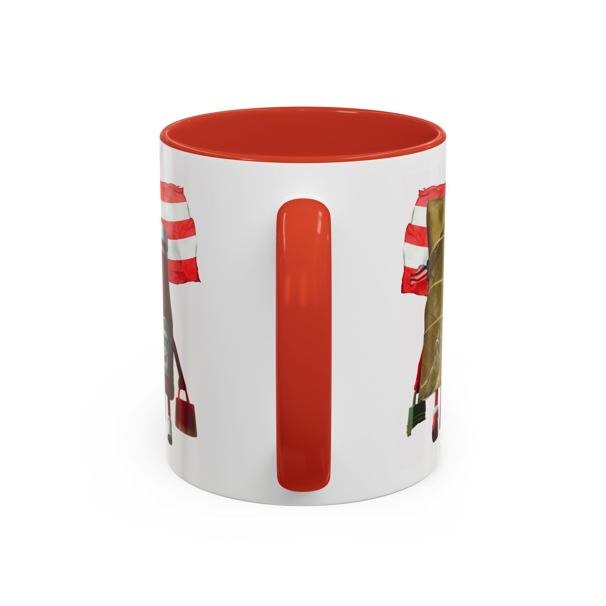 Puerto Rican Flag Ketchup & Pasteles Coffee Mug — Funny Food Friends Accent Mug (11/15oz)