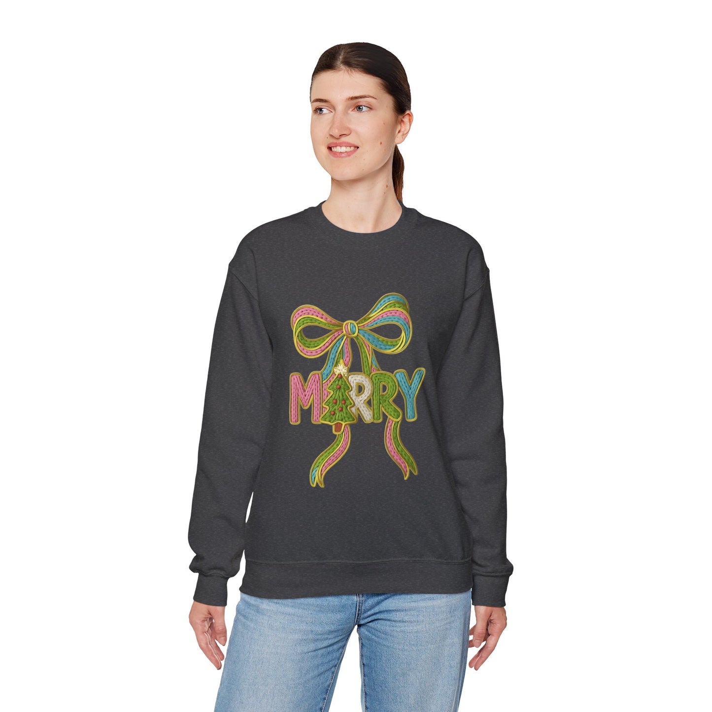 Festive Holiday Designs and Quotes Candy Christmas Tree Sweatshirt — Holiday Candyland Crewneck