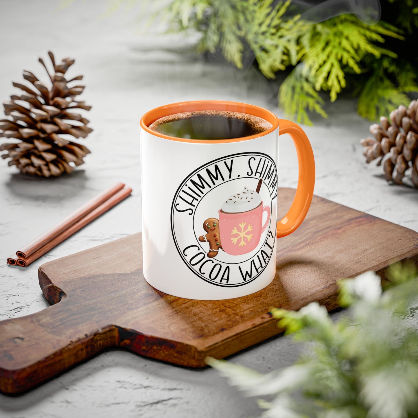 Cute Cocoa Mugs with Gingerbread Design Perfect for Winter Holiday CheerBeverage Cup Christmas Design