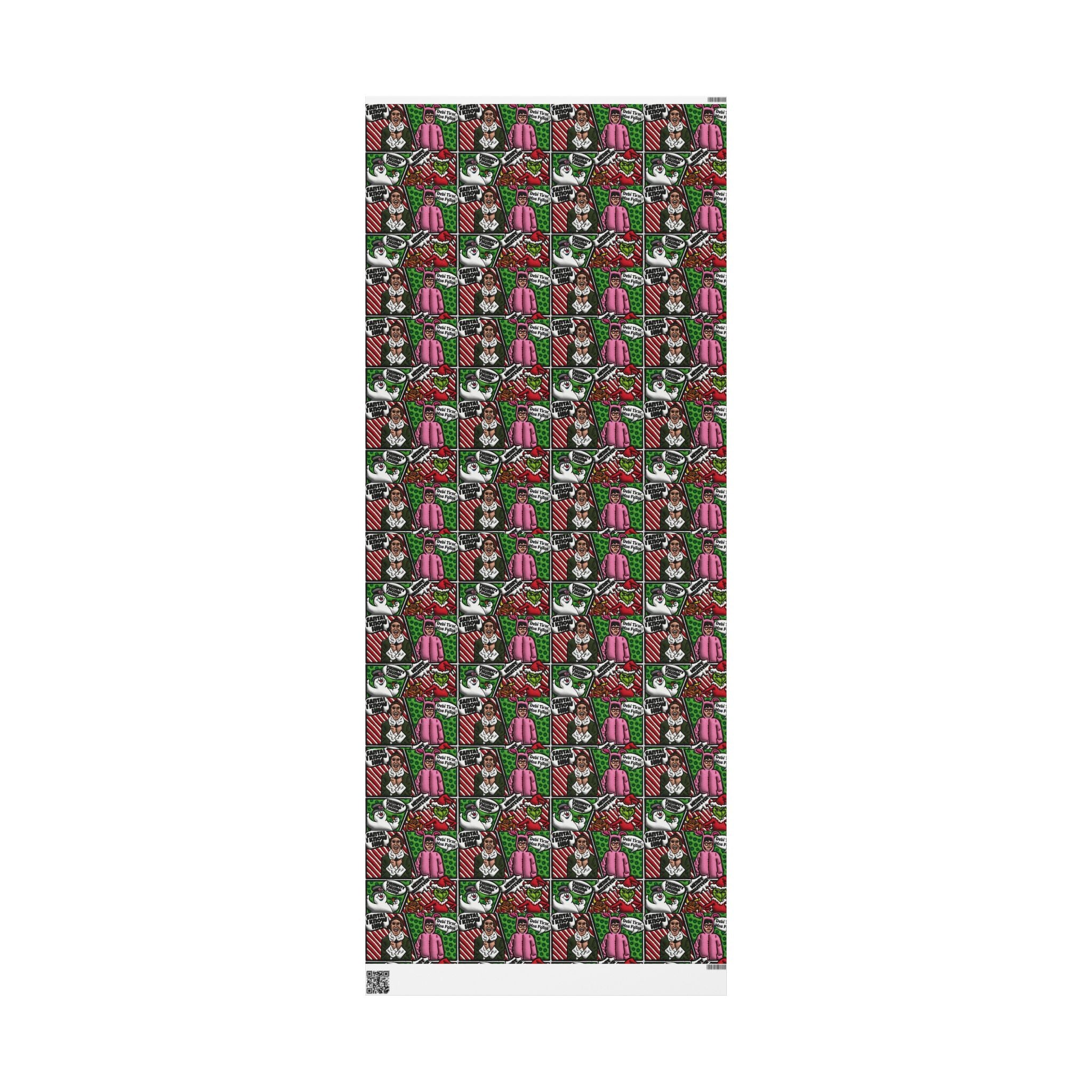 Christmas Wrapping Paper Roll — Santa’s Favorite Pattern Holiday Gift Wrap Puerto Rico Wrapping Paper – Cultural Gift Wrap | Boricua Heritage Design