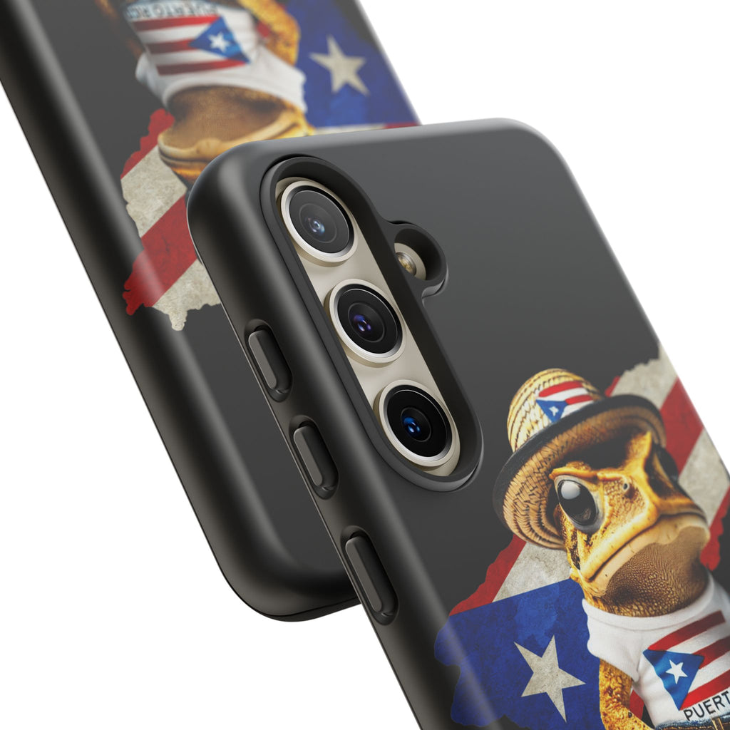 Puerto Rican Frog Tough Phone Case  Puerto Rico Flag Patriotic Protective Case