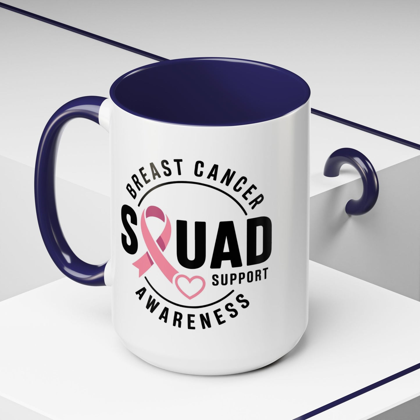Breast Cancer Awareness Coffee Mug - Support Your Squad