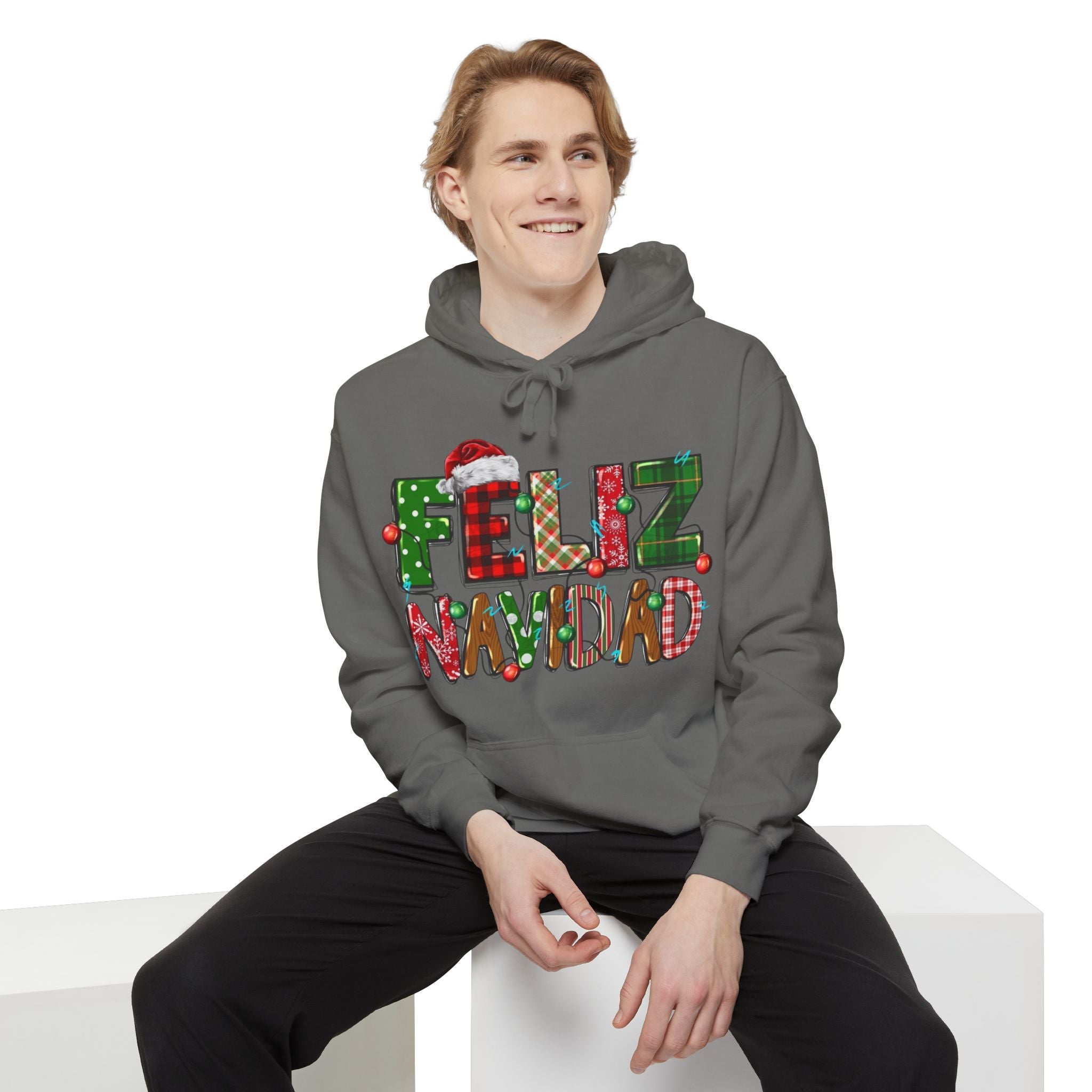 Feliz Navidad Holiday Hoodie  Festive Christmas Hoodie