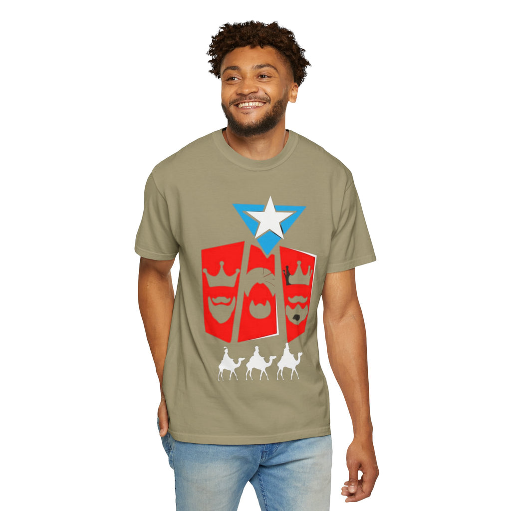 The Three Kings T-Shirt — Puerto Rican Three Kings Graphic Tee (Star & Crown Silhouettes)