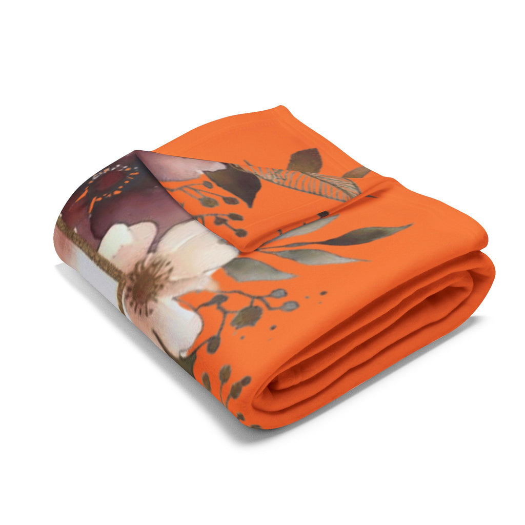 Moana-Inspired Floral Portrait Fleece Blanket