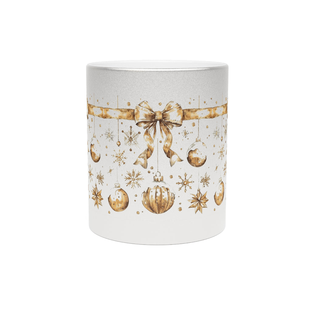 Elegant Holiday Metallic Mug for Coffee LovChristmas Mugs | Holiday Coffee Cups with Festive Quotes & Designsers