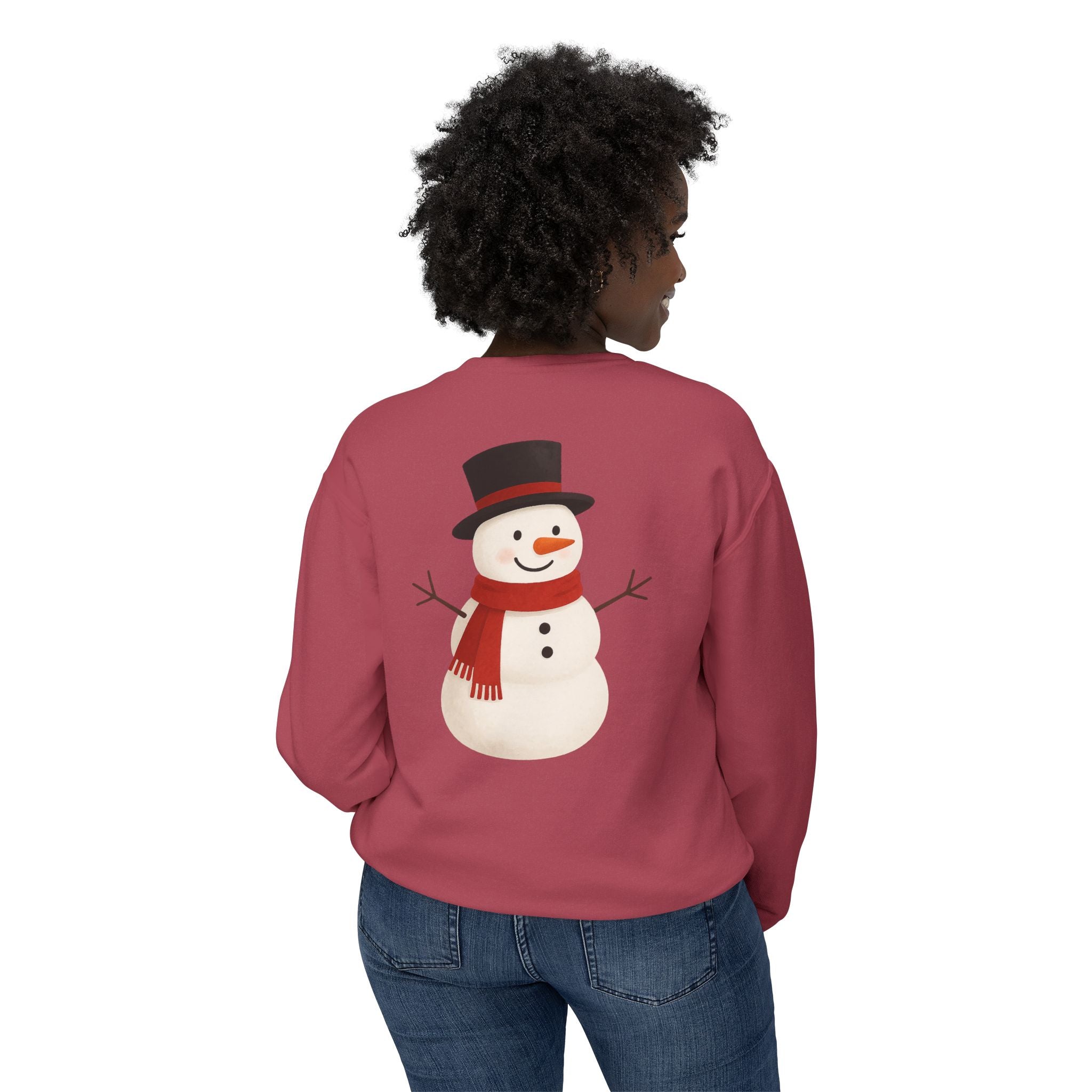 Snowman Crewneck Sweatshirt  Cute Holiday Snowman Pullover