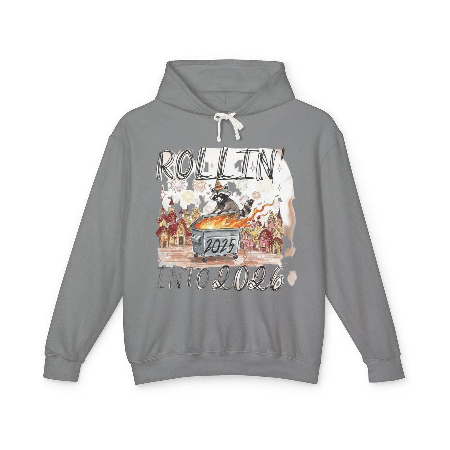 Rollin' Into 2026 Retro Winter Hooded Sweatshirt