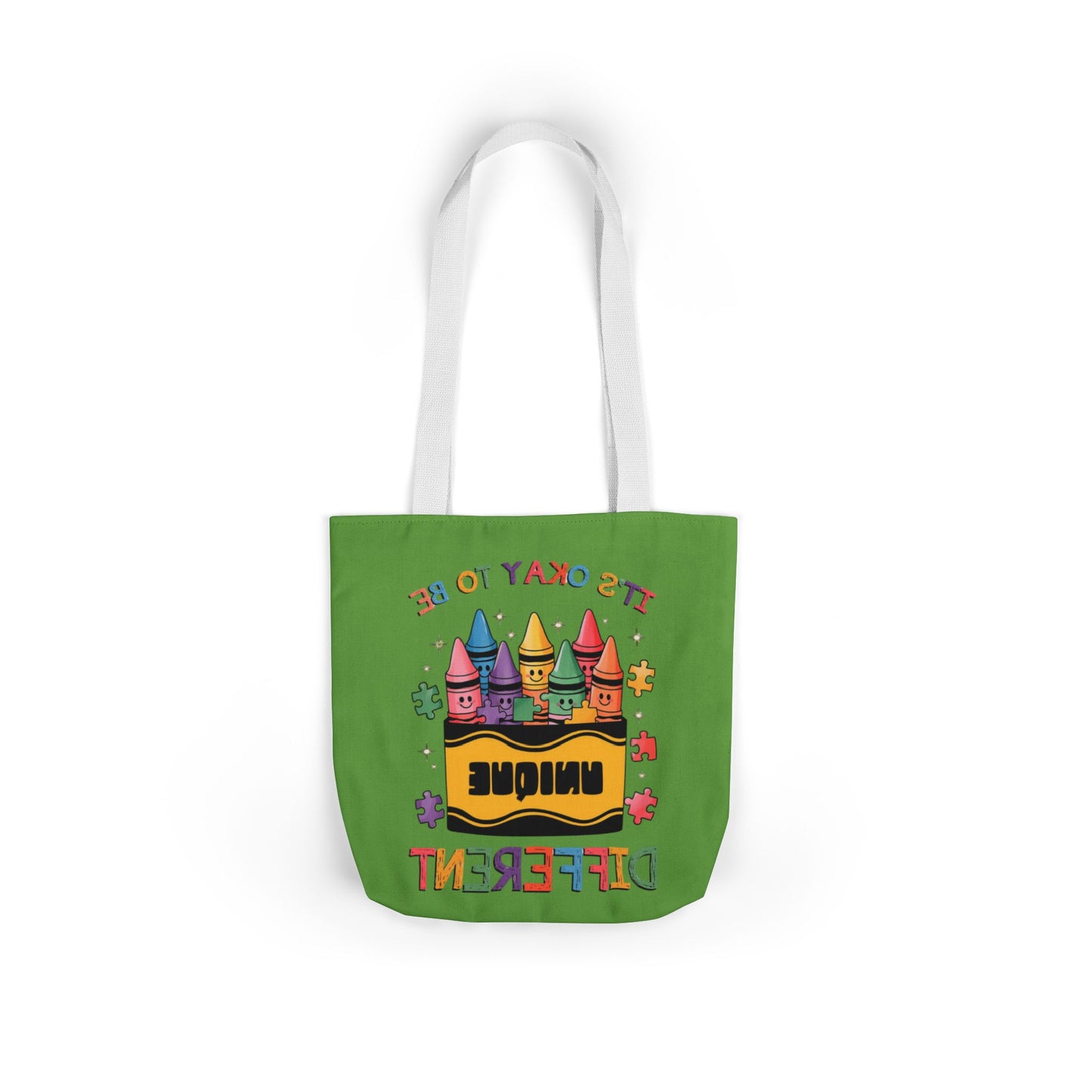 Autism Awareness & Pride Collection Unique Canvas Tote Bag with Colorful Castle Design