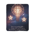 Memorial Christmas Blanket — "You are my guiding lights" Sherpa Throw (Mom & Dad) Holiday Christmas Blanket