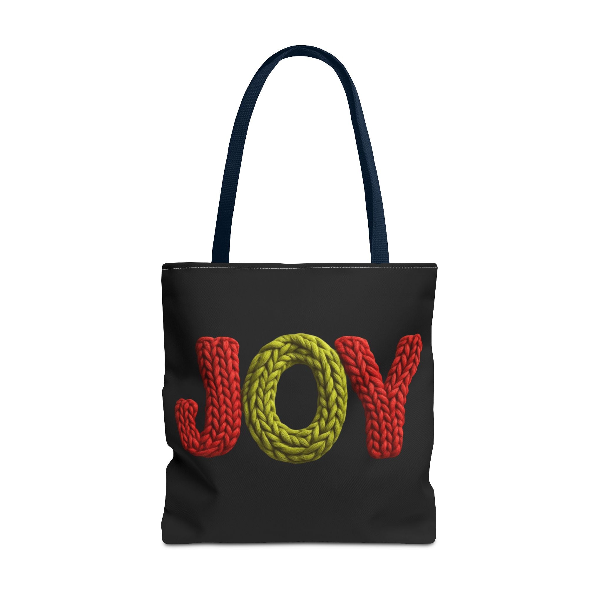 Christmas Tote Bag  Festive Holiday DesigJoy Knit Tote Bag  Colorful 'JOY' Yarn Design, Cozy Holiday Gift Tote