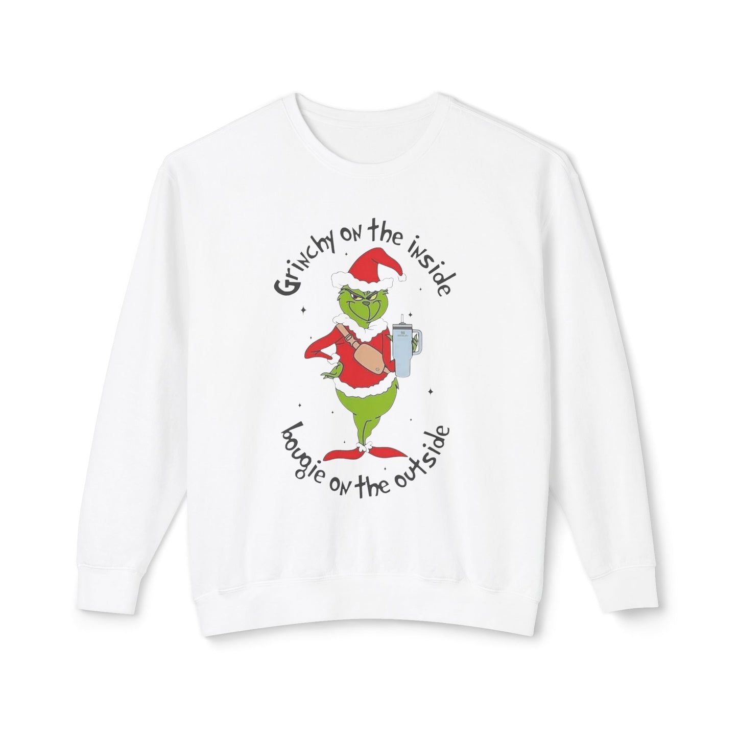 Funny, Cute & Classic Christmas Designs Grinchy on the Inside Crewneck Sweatshirt