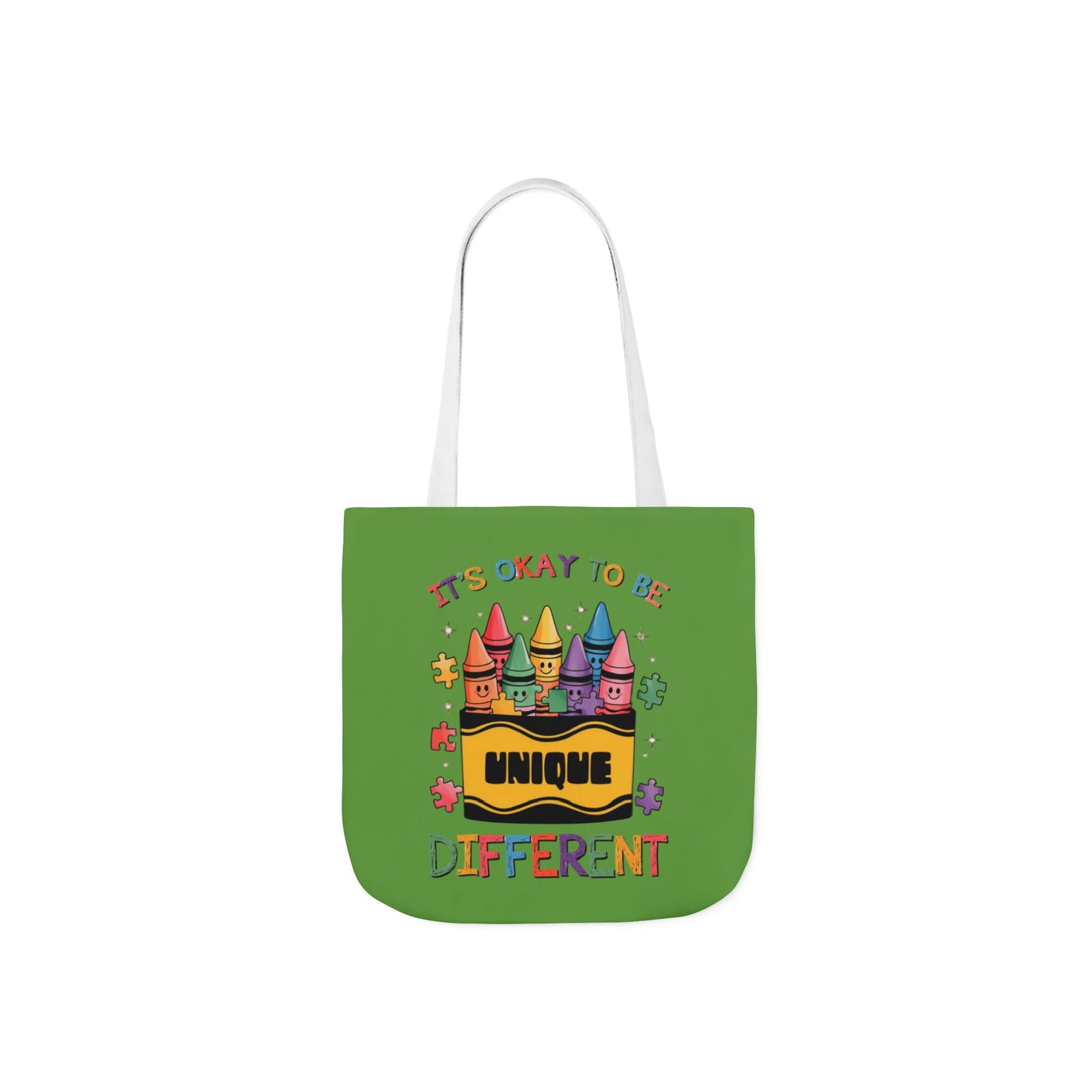 Autism Awareness & Pride Collection Unique Canvas Tote Bag with Colorful Castle Design