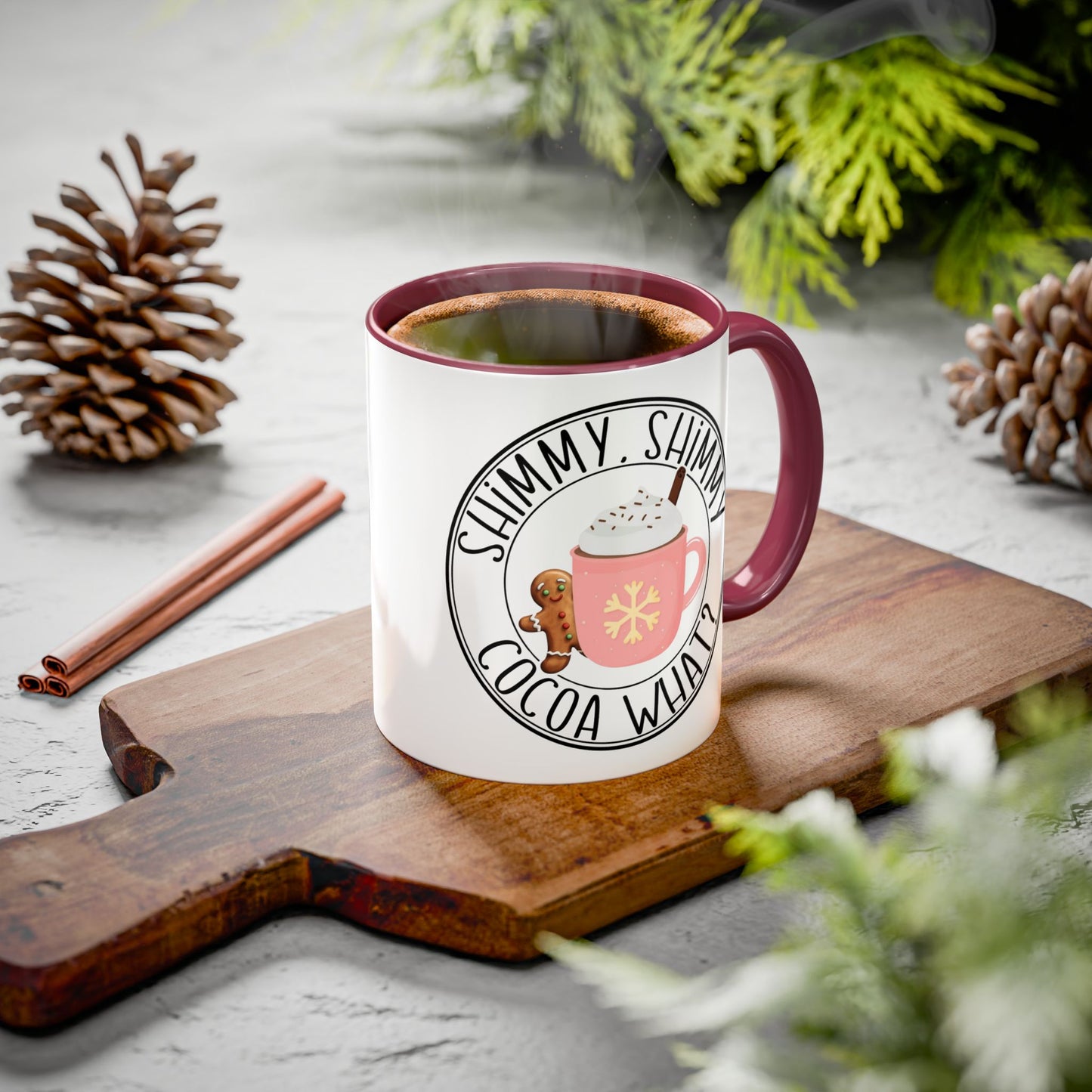Cute Cocoa Mugs with Gingerbread Design Perfect for Winter Holiday CheerBeverage Cup Christmas Design