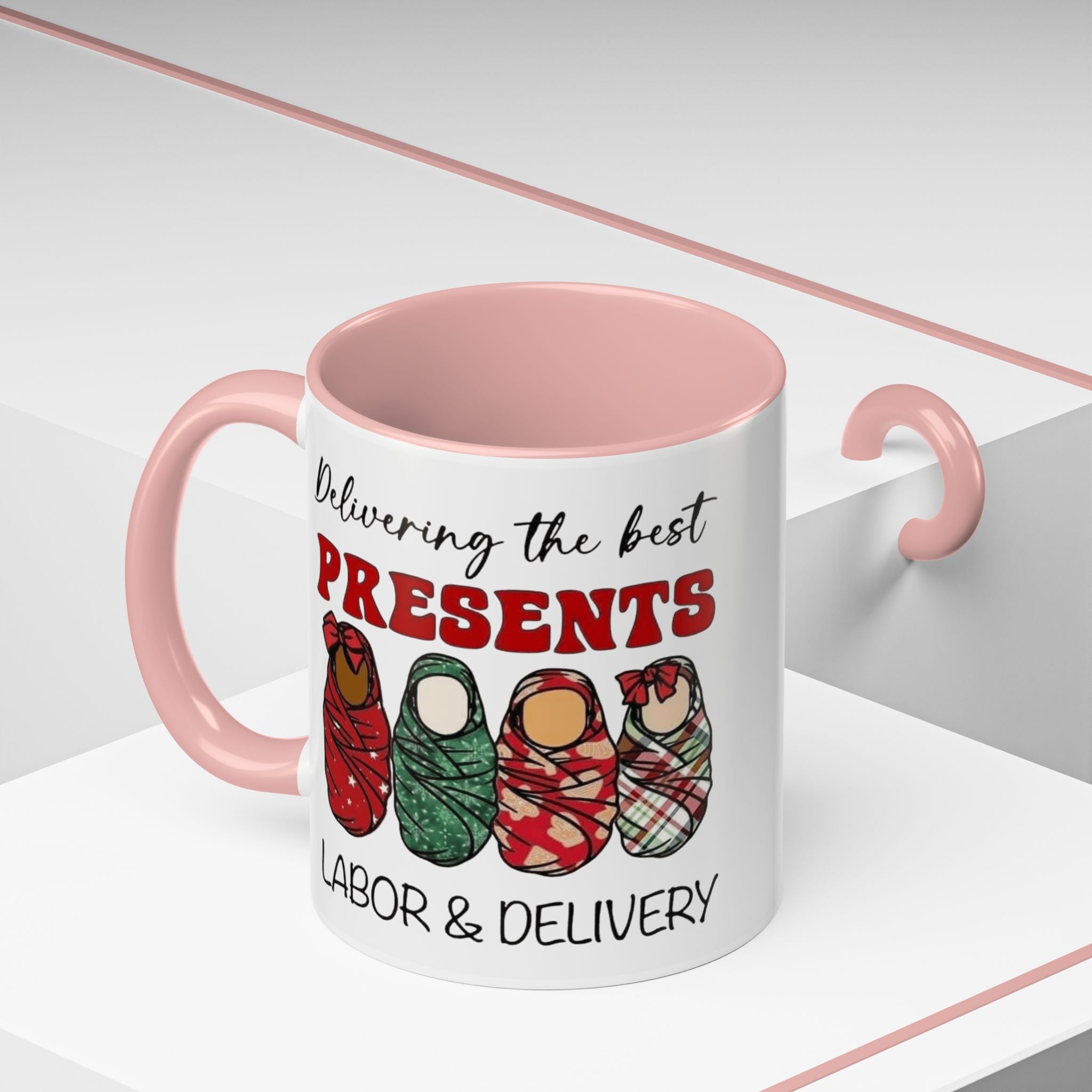Christmas Presents Delivery Coffee Mug — "Delivering the Best Presents" Accent Mug Medical Christmas Mug,