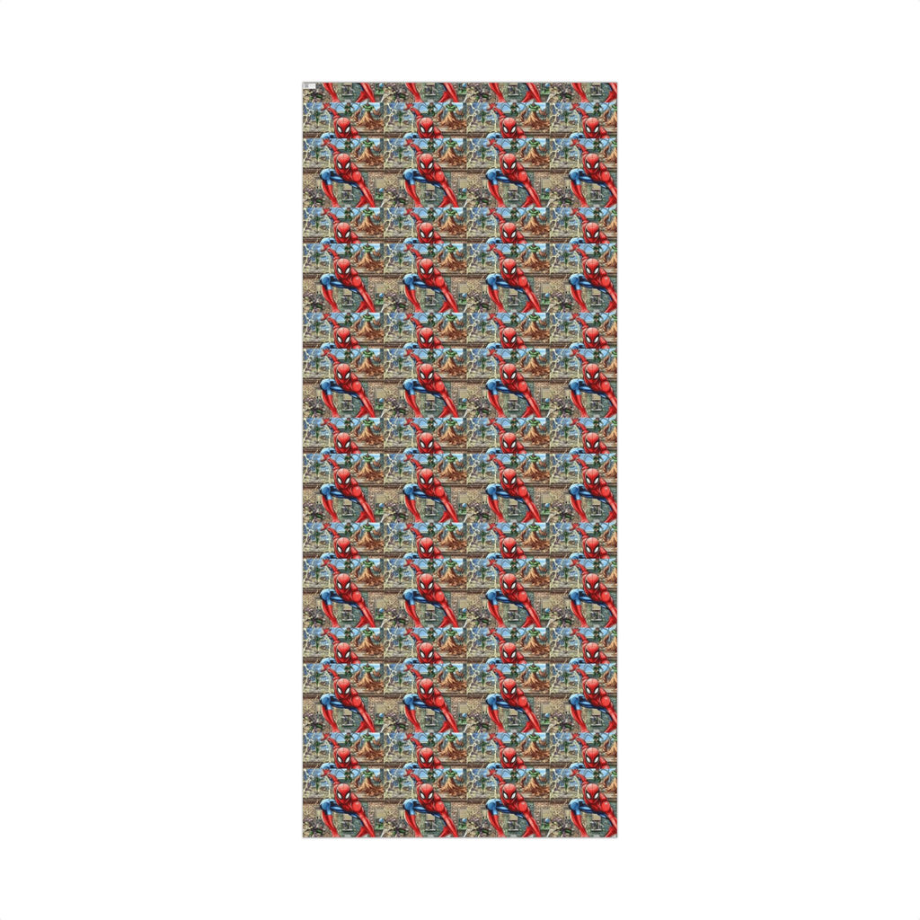Superhero Pattern Gift Wrap Paper Super Heroe Comic Panel Design