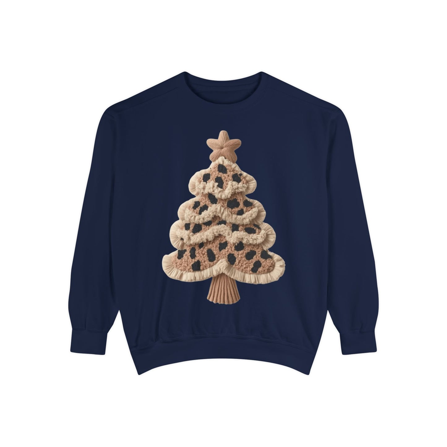 Leopard Knit Christmas Tree Sweatshirt unique festive designs and joyful